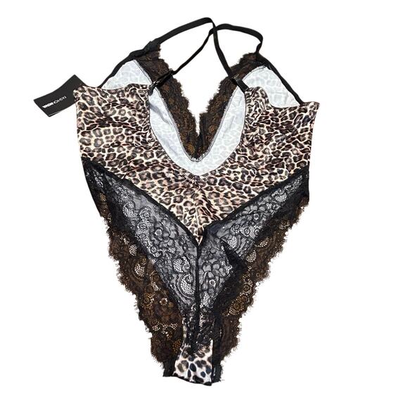 NWT Proud Till Dawn Teddy in Leopard / Black by Fashion Nova Size XL - Picture 4 of 5